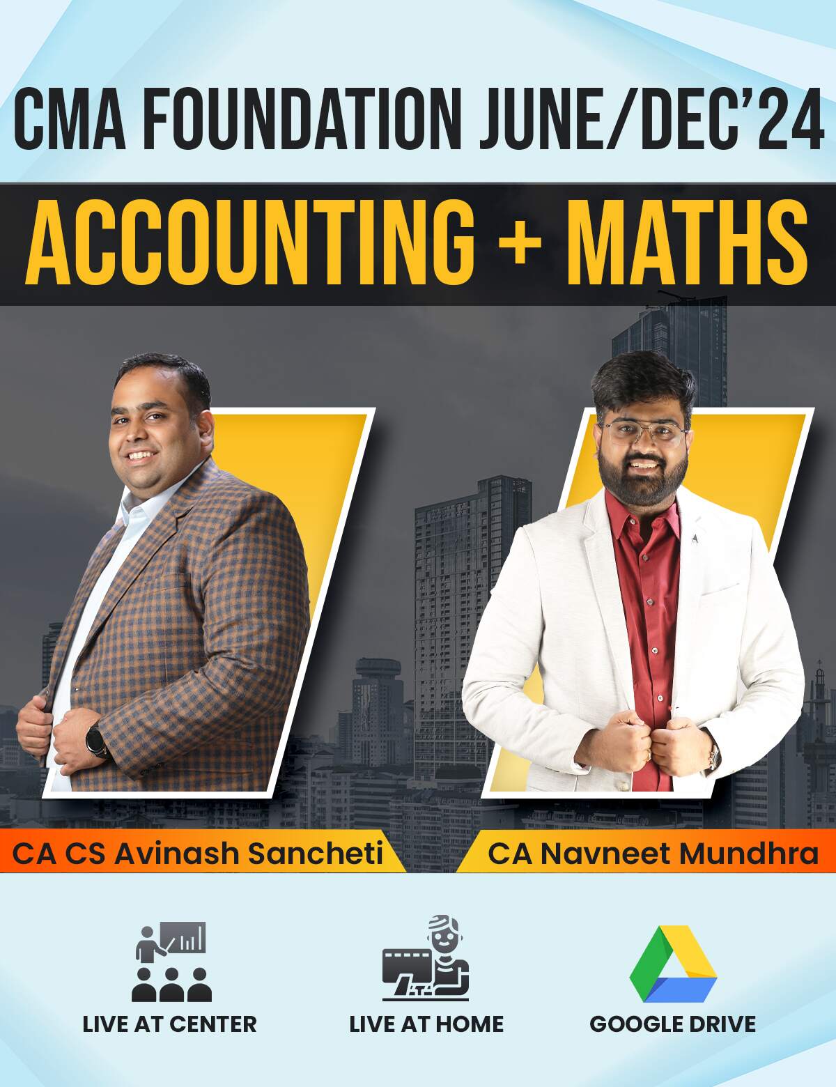 CMA Foundation Accounts & Maths New Syllabus Batch for June'24 / Dec'24